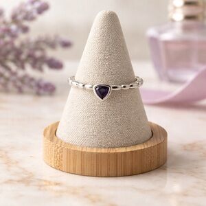 Vintage Hans Henrik Nygaard Triangle Amethyst Ring